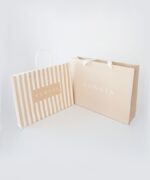 Sensis mažas dryžuotas popierinis krepšys W26 - Image 2