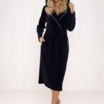 Chalatas De Lafense 664 Lydie, ilgas, su kapišonu, S-2XL