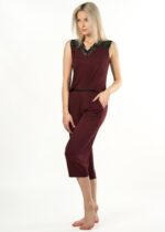 Mefemi Mix&Match Margot pižamos palaidinė su nėriniais S-2XL - Image 3