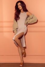 Marškiniai/Suknelė De Lafense 707 Freya pilka/rožinė S-2XL - Image 5