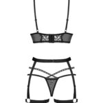 Komplektas Obsessive Blomentis 3 dalių XS-2XL