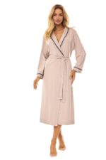 L&L 2506 ilgas moteriškas viskozės chalatas (M-2XL) - Image 5