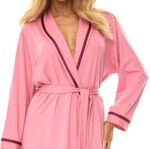 L&L 2506 ilgas moteriškas viskozės chalatas (M-2XL) - Image 2