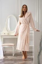 L&L 2599 Robin moteriškas ilgas chalatas, S-2XL - Image 3