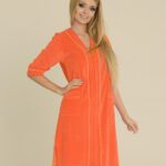 De Lafense 974 moteriškas veliūrinis chalatas su užtrauktuku, dydžiai M-3XL