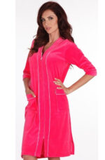 De Lafense 974 moteriškas veliūrinis chalatas su užtrauktuku M-3XL - Image 6