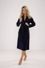 De Lafense 389 Lydie moteriškas veliūrinis chalatas S-2XL - Image 8