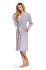 De Lafense 389 Lydie moteriškas veliūrinis chalatas S-2XL - Image 3