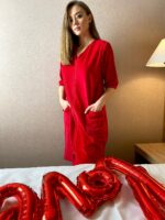 Moteriškas veliūrinis chalatas De Lafense 431 su užtrauktuku, M-4XL - Image 9