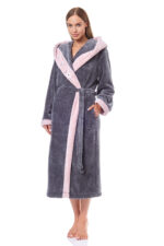 Moteriškas ilgas chalatas L&L 9145 Hft, S-2XL - Image 9