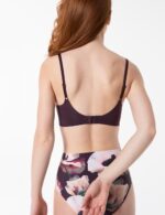 Julimex Simple minkšta marškinėlių tipo liemenėlė, tamsiai slyvinė (S-XL) - Image 2