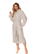 Moteriškas ilgas satino chalatas L&L 2084, dydžiai S-2XL. - Image 6