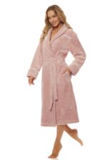 Moteriškas ilgas satino chalatas L&L 2084, dydžiai S-2XL. - Image 7