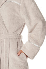 Moteriškas ilgas satino chalatas L&L 2084, dydžiai S-2XL. - Image 2