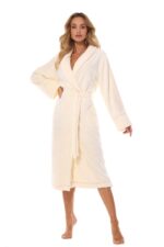 Moteriškas ilgas chalatas L&L 2413 Camelia M-2XL - Image 4