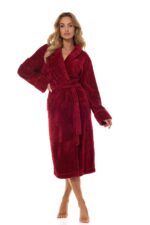 Moteriškas ilgas chalatas L&L 2413 Camelia M-2XL - Image 8