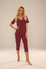 Pižama De Lafense 878 Dahlia ir šortais, M-2XL