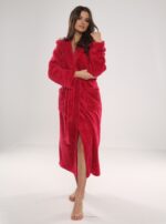 Moteriškas ilgas chalatas De Lafense 807 Luna su kapišonu S-XL - Image 5