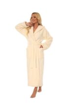 Moteriškas ilgas chalatas De Lafense 807 Luna su kapišonu S-XL - Image 3