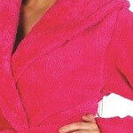 Moteriškas ilgas chalatas De Lafense 807 Luna su kapišonu S-XL