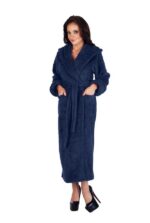 Moteriškas ilgas chalatas De Lafense 807 Luna su kapišonu S-XL - Image 4