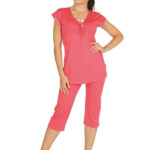 De Lafense 884 pižamos komplektas: marškinėliai ir šortai, dydžiai M-2XL.