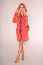 De Lafense 313 Desiree moteriškas chalatas su užtrauktuku, S-2XL - Image 2