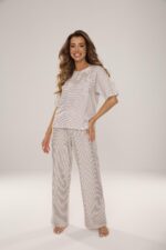 Piżama De Lafense 037 Camelia kr/r S-2XL - Image 3