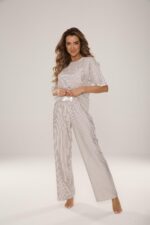 Piżama De Lafense 037 Camelia kr/r S-2XL