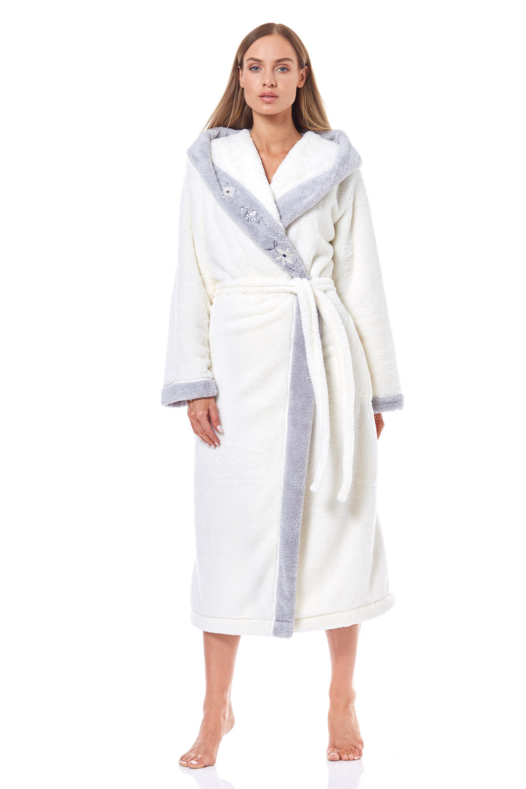 Moteriškas ilgas chalatas L&L 9145 Hft, S-2XL - Image 1