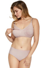 Biustonosz soft Mitex bez fiszbin Mama Basic Milky K - Image 3