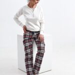 Pižama Sensis Mollie Interlock/Flanela ilgomis rankovėmis S-XL
