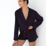 Pižama Sensis Maisie ilgomis rankovėmis, S-XL dydžio, užsegama