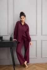 Piżama Sensis Colette dł/r Muślin S-XL rozpinana - Image 5