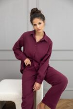 Piżama Sensis Colette dł/r Muślin S-XL rozpinana - Image 4