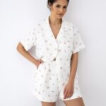 Piżama Sensis Coralie kr/r Frotte S-XL rozpinana