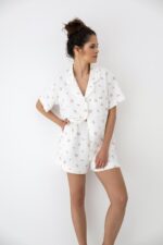 Piżama Sensis Coralie kr/r Frotte S-XL rozpinana - Image 3