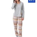 Pižama Key LNS 458 B23 Flanela S-XL moteriška