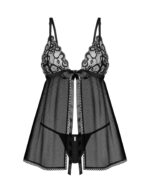 Komplektas Obsessive Blomentis babydoll naktinukai XS-2XL