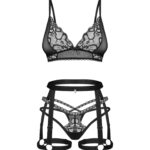 Komplektas Obsessive Blomentis 3-Pcs XS-2XL