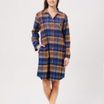 Naktinukai Key LND 481 B24 Flanela ilgomis rankovėmis S-XL rozinana