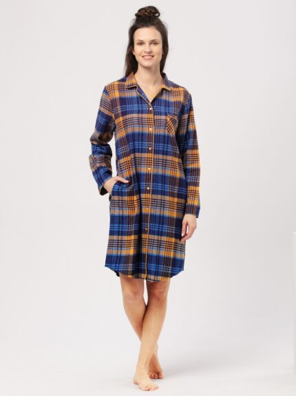 Naktinukai Key LND 481 B24 Flanela ilgomis rankovėmis S-XL rozinana