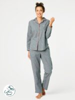 Pižama Key LNS 429 B25 ilgomis rankovėmis S-XL sagstoma moteriška