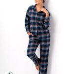 Pižama Key LNS 431 B25 ilgomis rankovėmis S-XL sagstoma moteriška