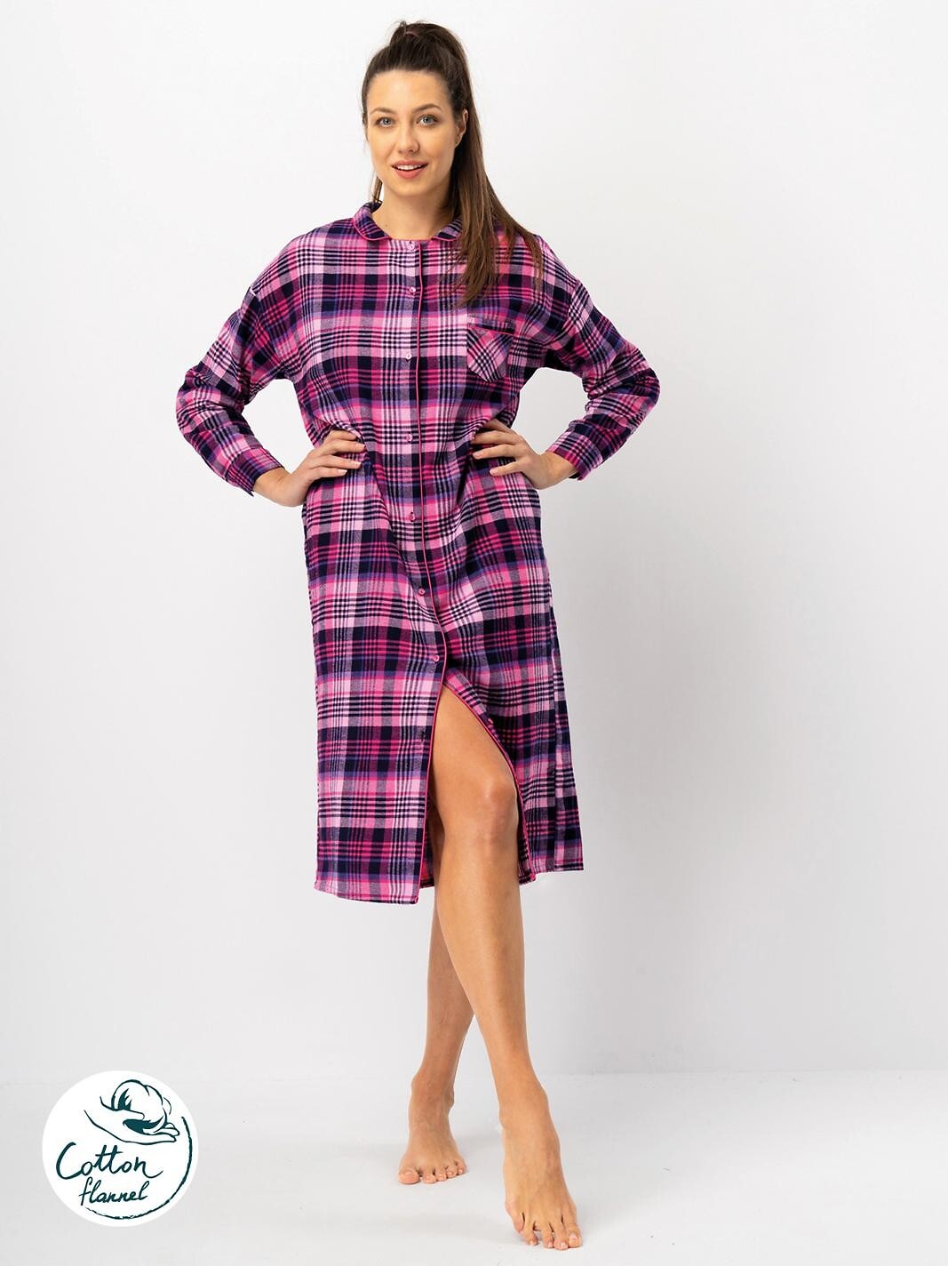 406746.jpg Naktinukai Key LND 490 B25 ilgomis rankovėmis S-XL sagstoma moteriška - Image 1