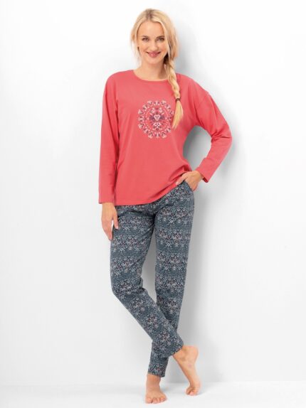 Pižama Key LNS 703 B25 ilgomis rankovėmis S-XL moteriška
