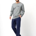 Pižama Key MNS 612 B25 ilgomis rankovėmis M-2XL vyriška