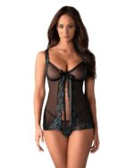 Komplektas Obsessive Amanta babydoll naktinukai S-XL - Image 2