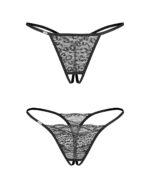 Stringai Obsessive Bianca atviru tarpkoju 2 vnt. pakuotė S-3XL