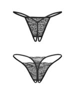 Stringai Obsessive Bianca atviru tarpkoju 2 vnt. pakuotė S-3XL - Image 7